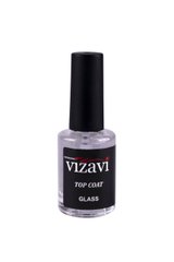 Верхнє покриття для лаку Vizavi top coat glass швидковисихаюче 12 мл